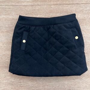 Janie and Jack Toddler faux suede Quilted Black Mini Skirt - NWOT